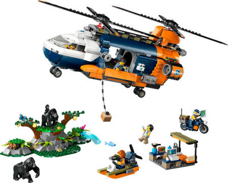 LEGO 60437 City Helikopter badaczy dżungli w bazie