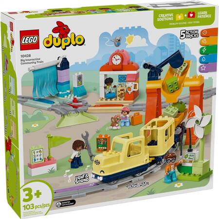 Lego 10428 Duplo Duży interaktywny pociąg miejski