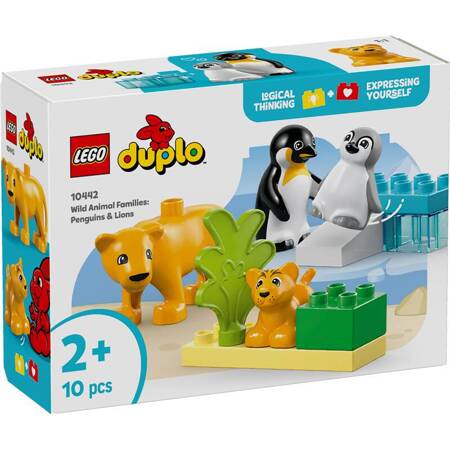 Lego 10442 Duplo Rodziny dzikich zwierząt pingwiny i lwy