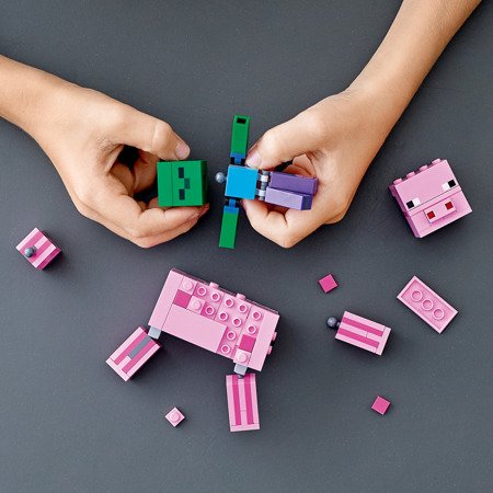 Lego 21157 minecraft bigfig - świnka i mały zombie