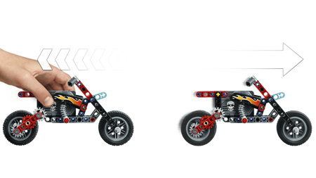 Lego 42106 technic furgonetka i motocykl kaskaderski