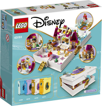 Lego 43193 Disney Książeczka z przygodami Arielki Belli Kopciuszka i Tiany 
