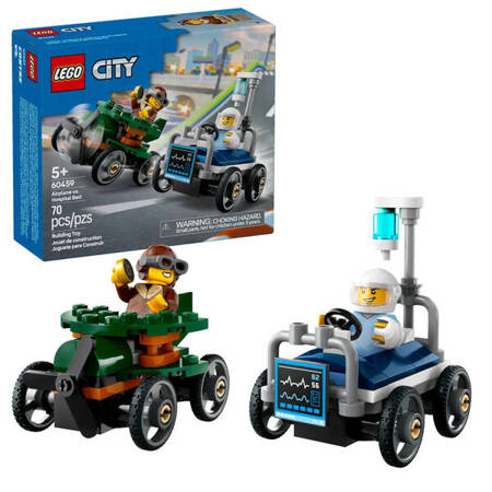 Lego 60459 City Zestaw wyścigówek samolot kontra łóżko szpitalne 812595