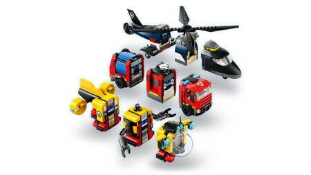 Lego 60462 City Zestaw z helikopterem wozem strażackim i łodzią podwodną 812625