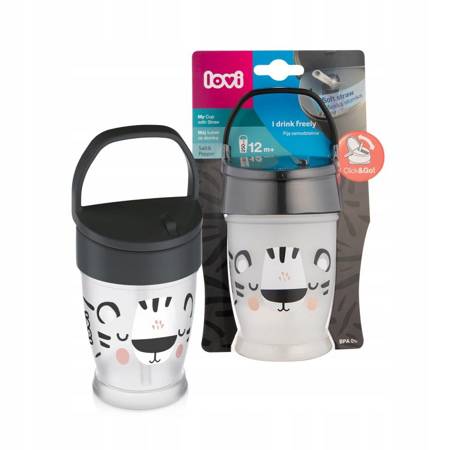 Lovi mój kubek ze słomką junior 250ml salt&pepper 353562