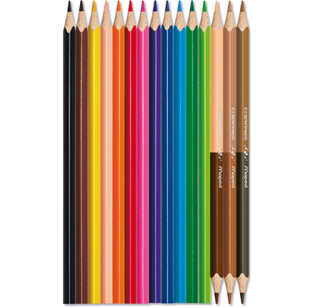 Maped kredki Colorpeps World trójkątne 12kolorów plus 3 szt Duo 320715