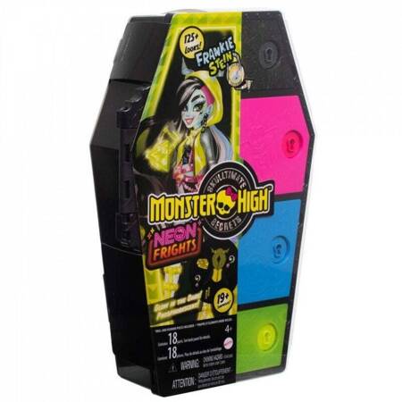 Monster High HNF79 Lalka Frankie Stein S3 neonowa 139415