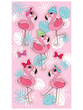 Naklejki Flamingi 151010