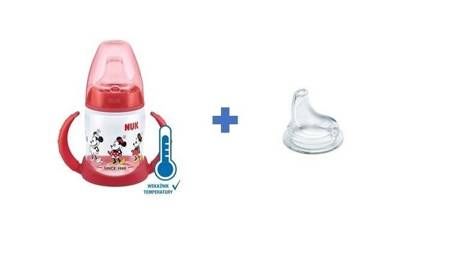 Nuk Butelka 150ml z uchwytami Disney Myszka Miki + ustnik silikonowy niekapek gratis 728968