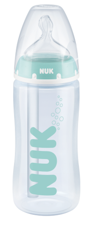 Nuk FC+ Butelka 300 ml Anti-Colic Professional ze wskaznikiem temperatury smoczek silikonowy 0-6 m-cy M 407430