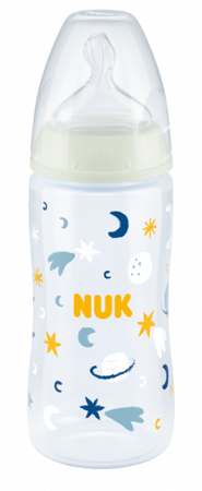 Nuk FC+ Butelka 300 ml ze wskanikiem temperatury Night smoczek silikonowy 6-18 m-cy M 397878