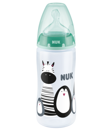 Nuk Zestaw FC+ PP butelka 300 ml z wskażnikiem temperatury monochromatyczna+ druga gratis zielona 275714