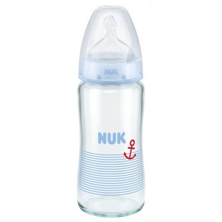 Nuk butelka szklana 240ml first choice  smoczek silikonowy 0-6m 298779