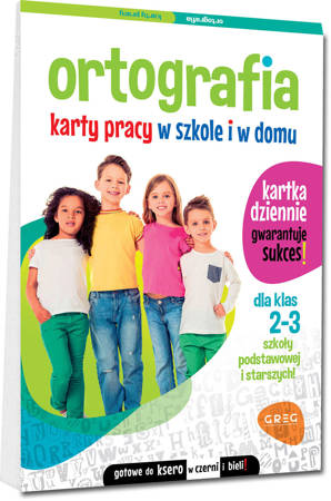 Ortografia Karty pracy w szkole i w domu kl.2-3 179699