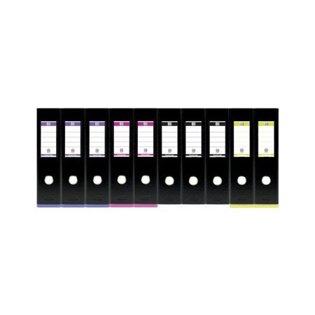 Oxford my colour segregator a4 - dźwigniowy - grzbiet 8cm - folia polipropylenowa po obu stronach okładki - miks czarno: biały / różowy / fioletowy / oliwkowy
