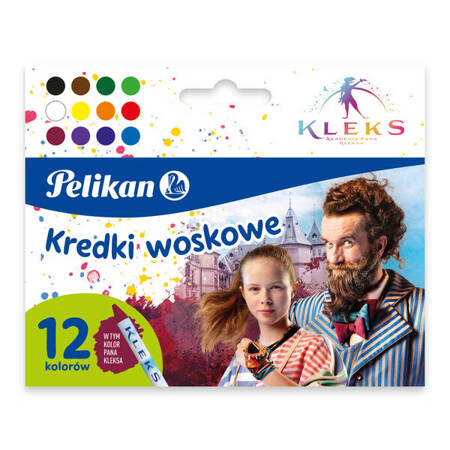 Pelikan Kredki woskowe 12kol Kleks 599626