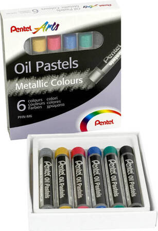 Pentel Pastele olejne 6kol metallic PHN-M6 402483