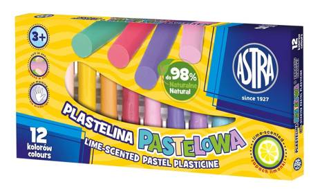 Plastelina 12kol pastel zapach limonki 031276 astra 