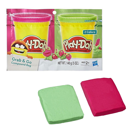 Play-Doh E2123/E2242 Ciastolina szaszetka Grab&Go 2 kolory