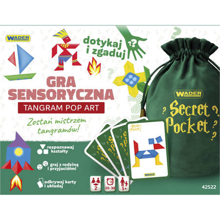 Play & Fun Secret Pocket Tangram Pop Art gra sensoryczna Wader 42522