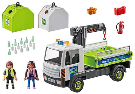 Playmobil 71431 Samochód ciężarowy z kontenerami na szkło 