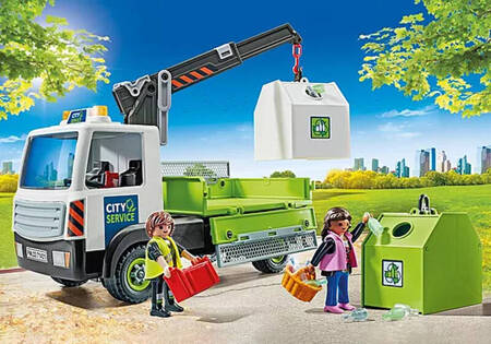 Playmobil 71431 Samochód ciężarowy z kontenerami na szkło 