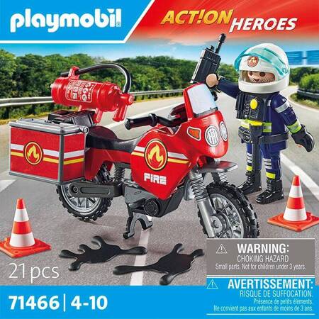 Playmobil 71466 Motocykl straży pożarnej na miejscu wypadku 714664