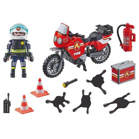 Playmobil 71466 Motocykl straży pożarnej na miejscu wypadku 714664