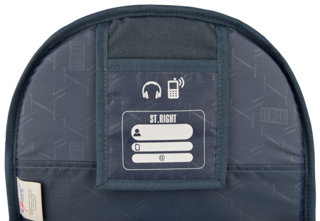 Plecak szkolny stright bp-01 jeans   badges