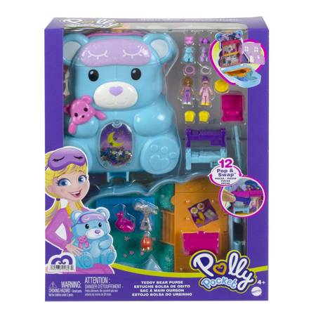 Polly Pocket HGC39/GKJ63 Kompaktowa torebka Teddy Bear 048274