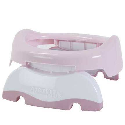Potette Plus 2 w 1 Nocnik dla dziecka i nakładka na toaletę, różowo-biały 230107