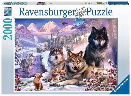 Puzzle Ravensburger 2000el Wilki w śniegu 160129
