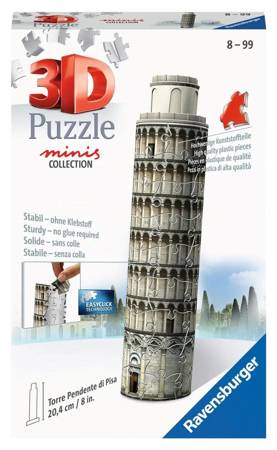 Puzzle Ravensburger 3D 54el mini Budynki Wieża w Pizzie 112470