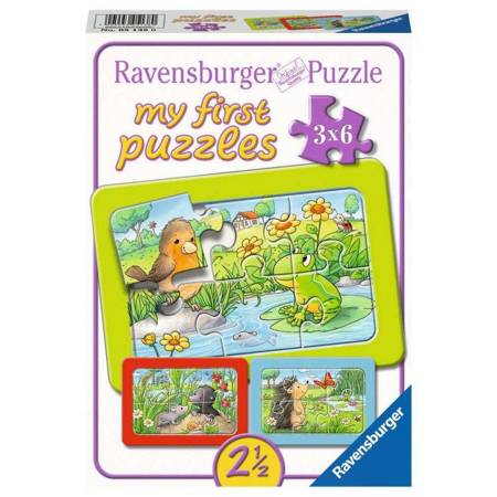 Puzzle Ravensburger 3x6el Małe zwierzeta domowe 051380