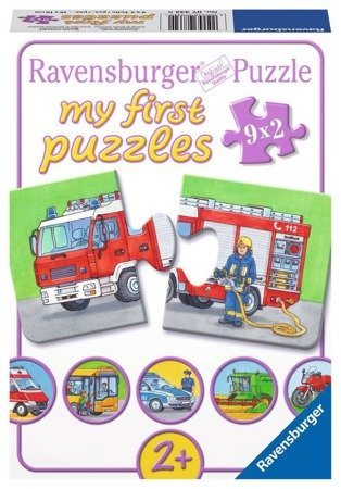 Puzzle Ravensburger 9*2el Pojazdy Ratownicze 073320