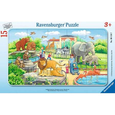 Puzzle Ravensburger ramkowe 15el Wycieczka do Zoo 061167