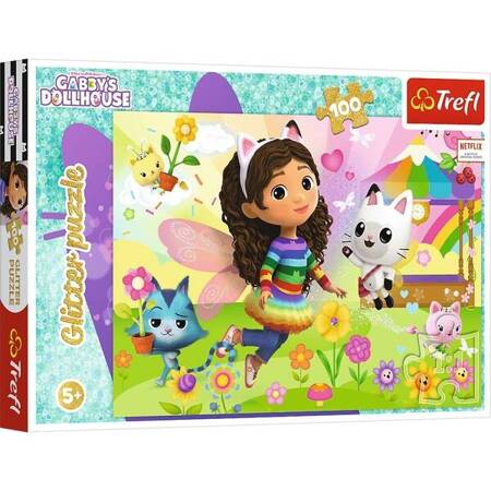 Puzzle Trefl 100 Glitter Brokatowa Gabby 148329