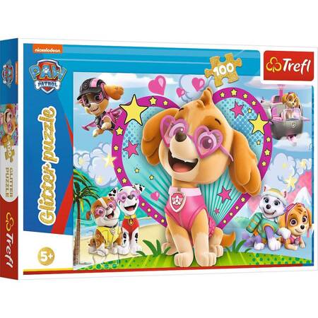 Puzzle Trefl 100 Glitter W blasku Skye 148183