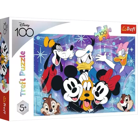 Puzzle Trefl 100 W świecie Disney jest wesoło 164626