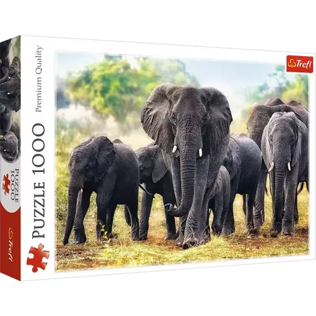 Puzzle Trefl 1000 Afrykańskie słonie 104424