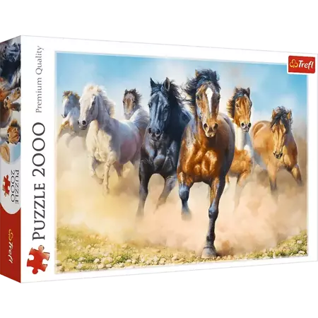 Puzzle Trefl 2000 Galopujące stado koni