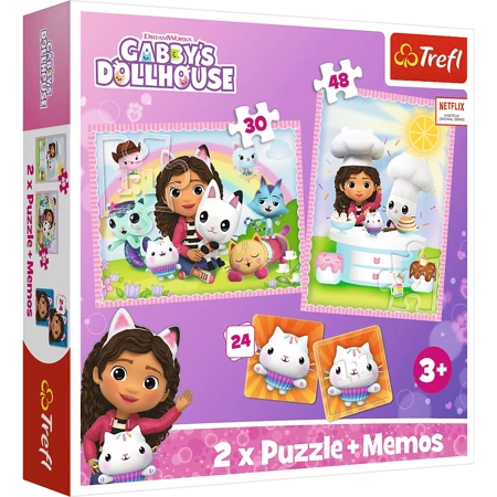 Puzzle Trefl 2w1 + memos Gabi z Kocim Przyjacielem 933826