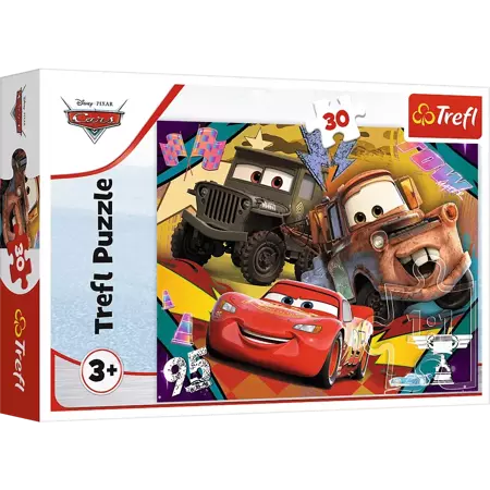 Puzzle Trefl 30 Rozpędzone samochody Disney Cars 182934