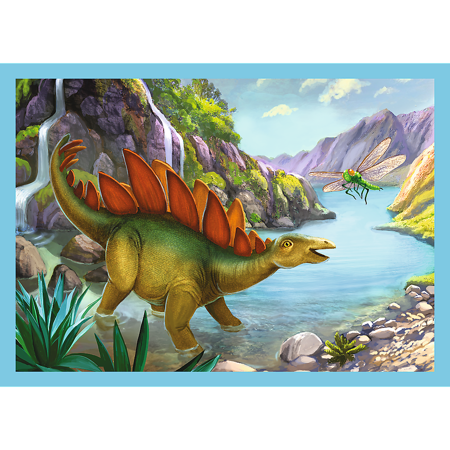 Puzzle Trefl 4W1 Wyjątkowe dinozaury 346091