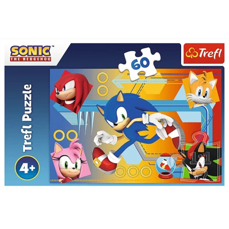 Puzzle Trefl 60 Sonic w akcji 173871