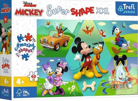 Puzzle Trefl 60 XXL Z Mikim zawsze jest wesoło! Disney 500141