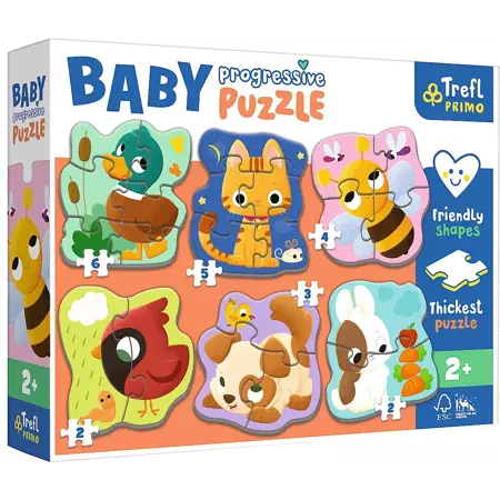 Puzzle Trefl Baby Progressive Zwierzęta 440034