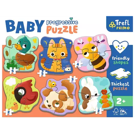 Puzzle Trefl Baby Progressive Zwierzęta 440034