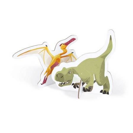 Puzzle edukacyjne z figurkami 3d dinozaury 200 elementów janod 326791