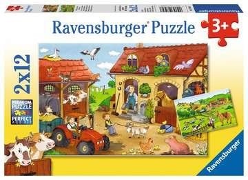 Puzzle ravensburger 2*12el praca na farmie 075607